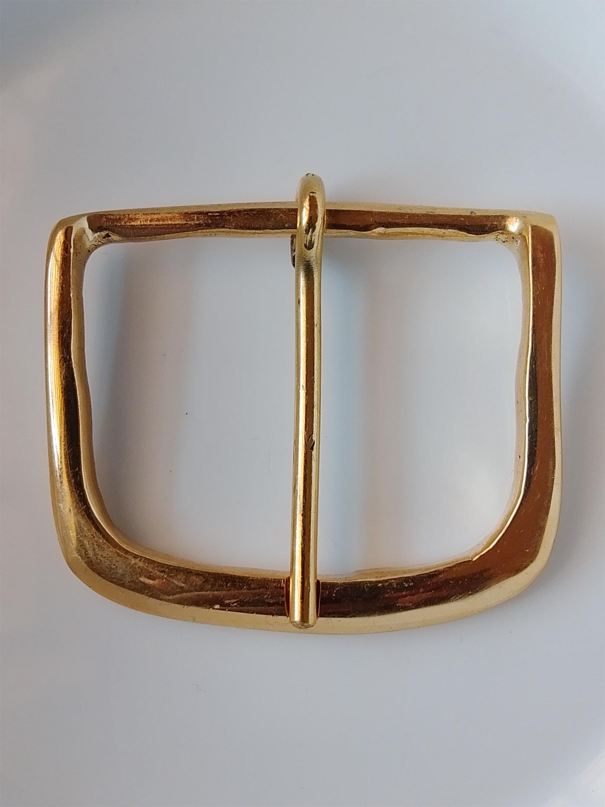 Solid Brass Round Frame Belt Buckle