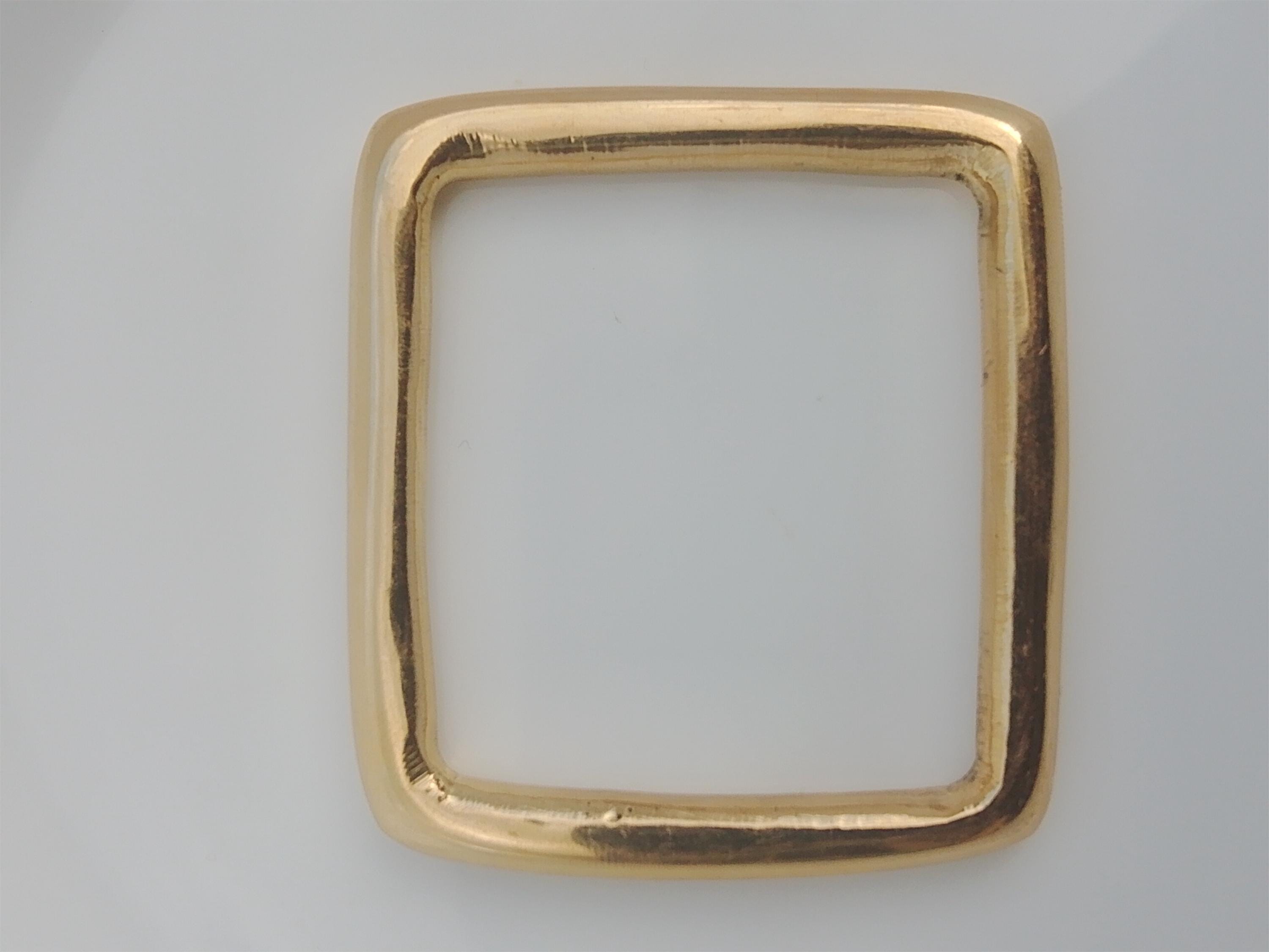 Solid Brass Square Ring