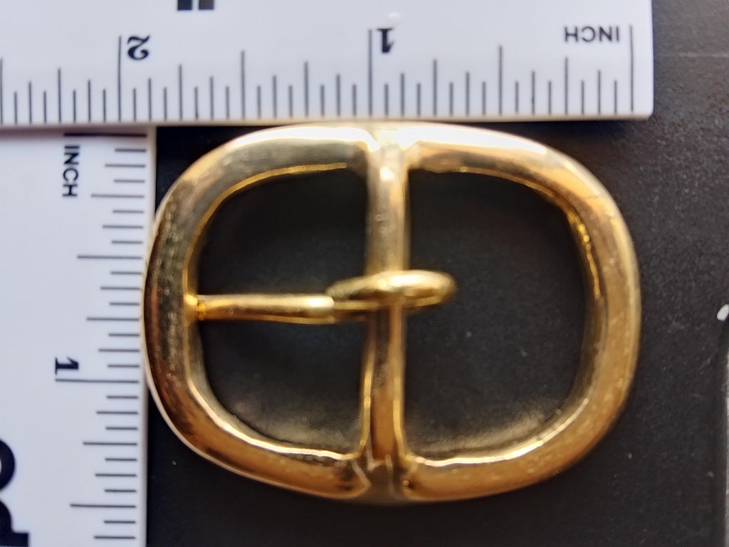 Solid Brass Center Bar Under Frame Buckle