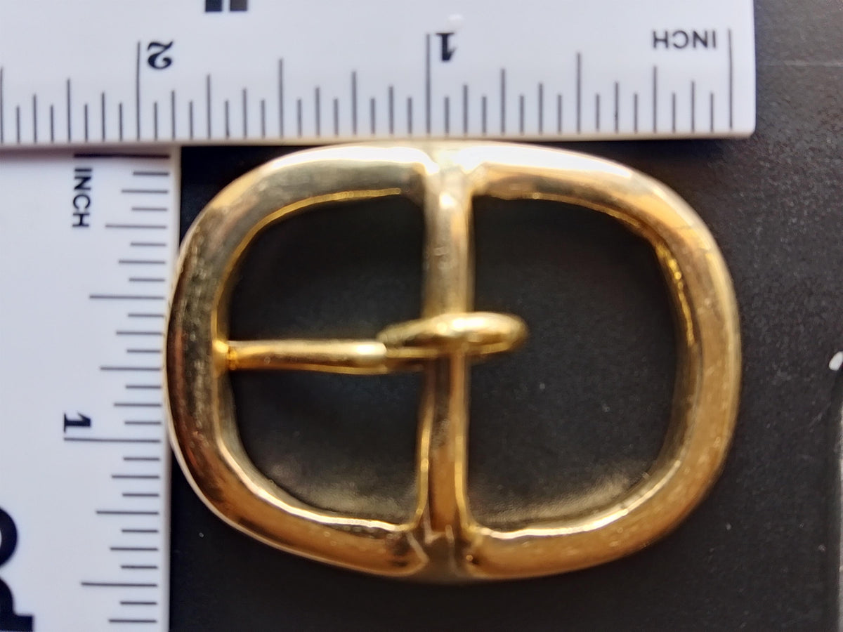 Solid Brass Center Bar Under Frame Buckle