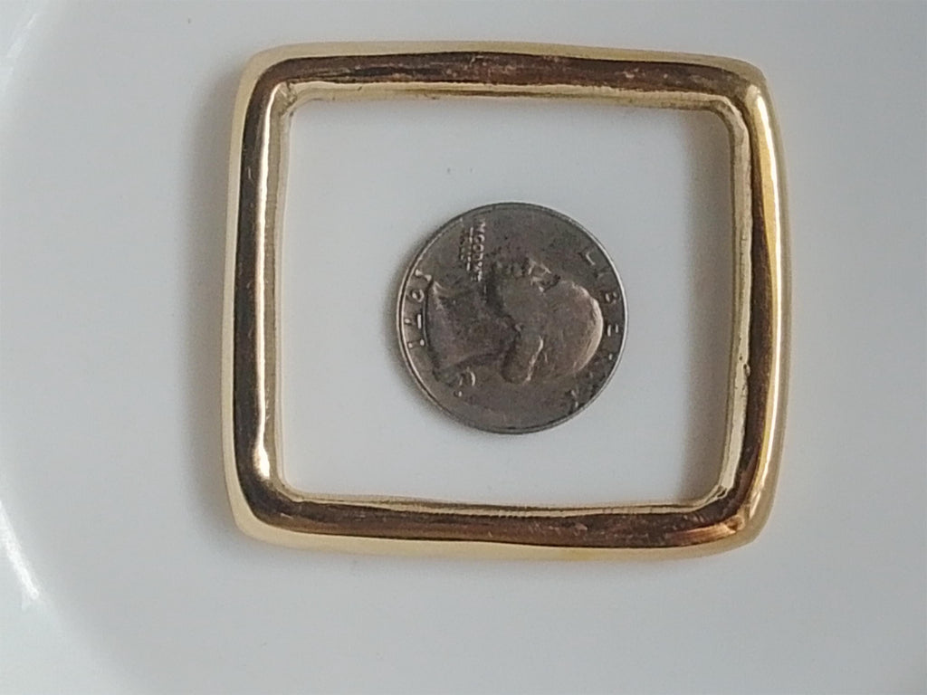 Solid Brass Square Ring