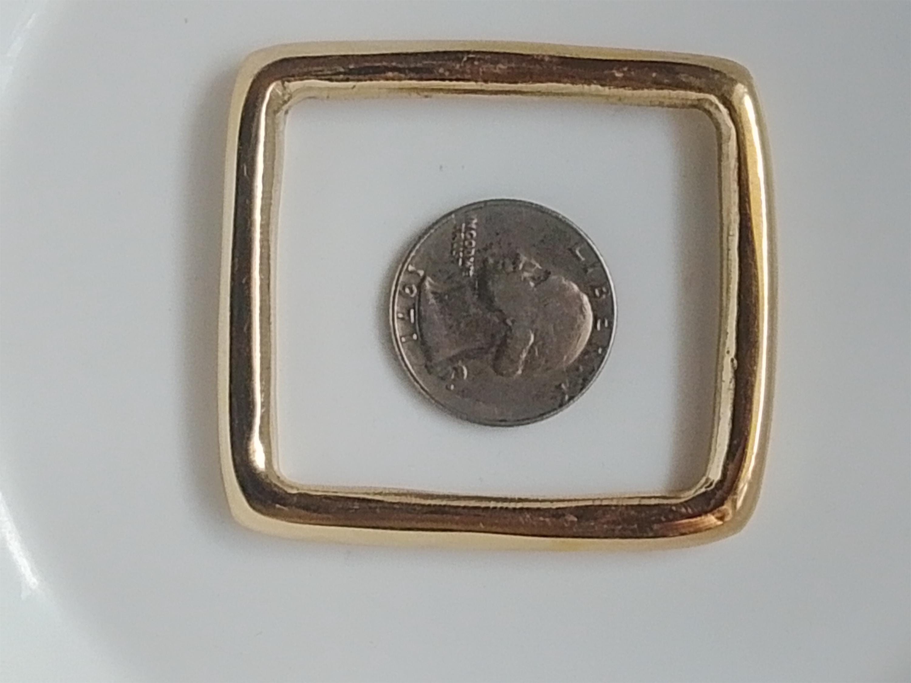 Solid Brass Square Ring