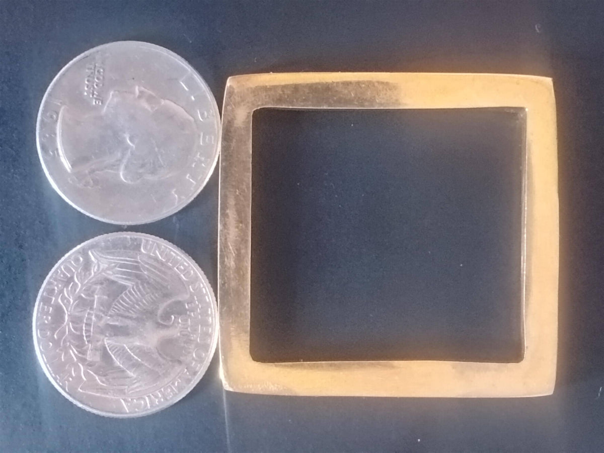Solid Brass Square Ring