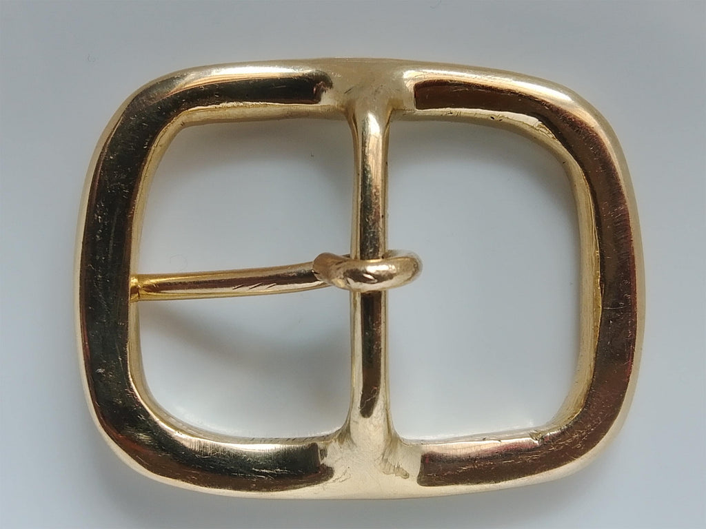 Solid Brass Center Bar Under Frame Buckle