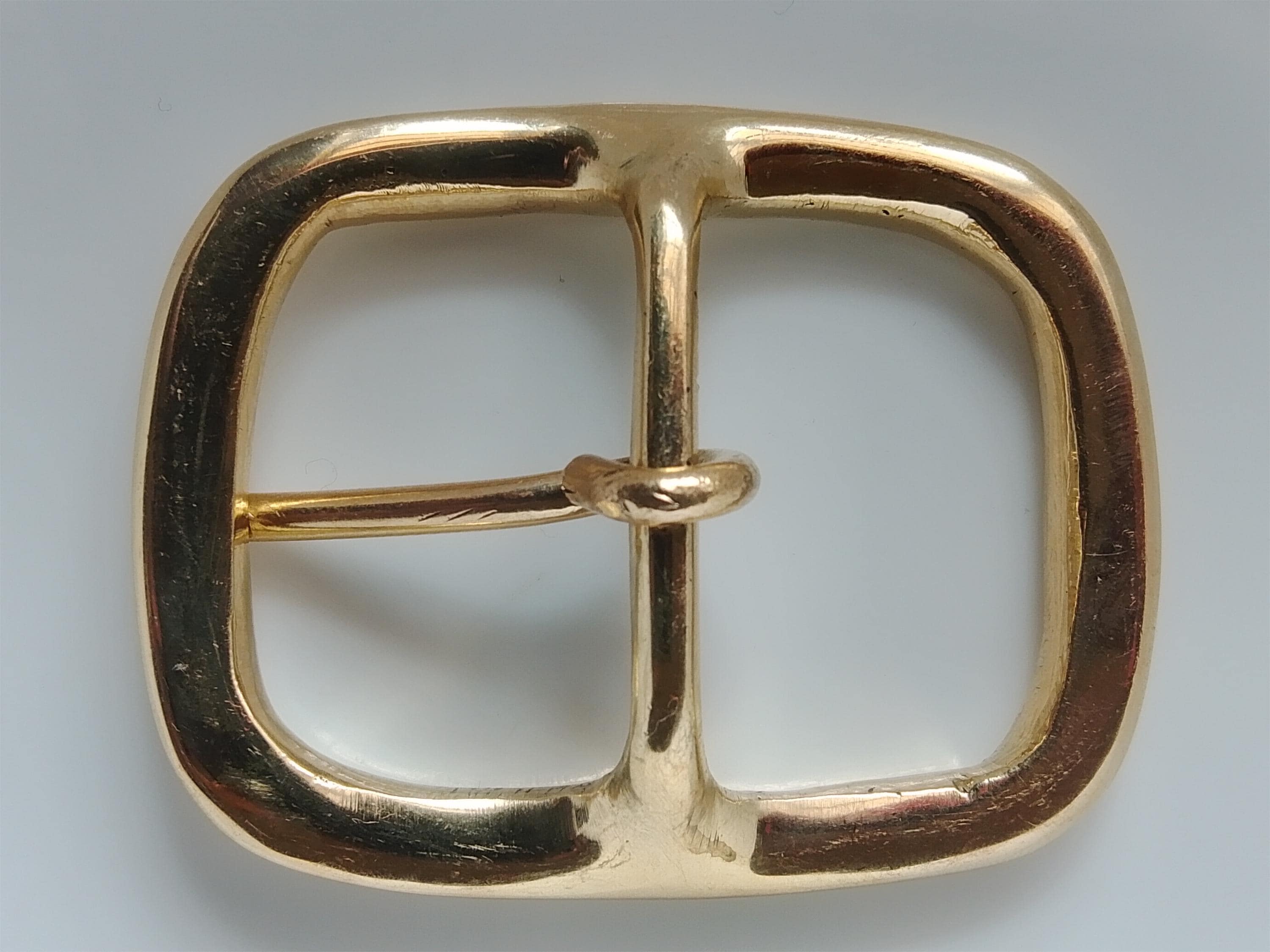 Solid Brass Center Bar Under Frame Buckle