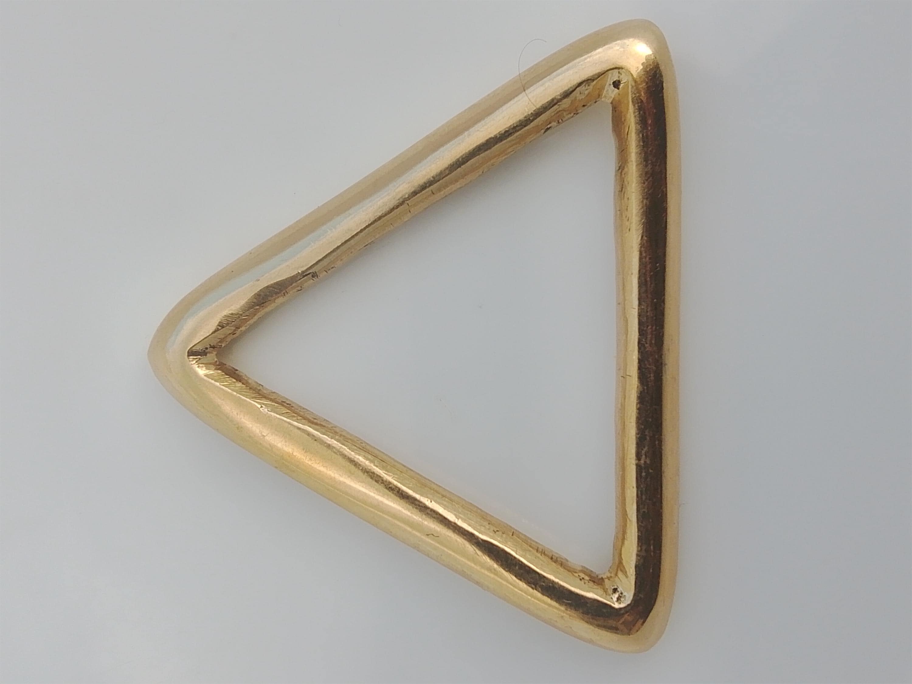 Solid Brass Triangle Ring
