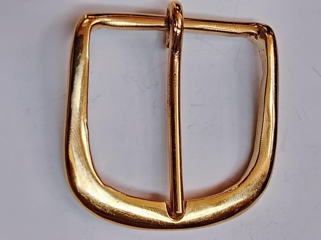 Solid Brass Round Frame Belt Buckle