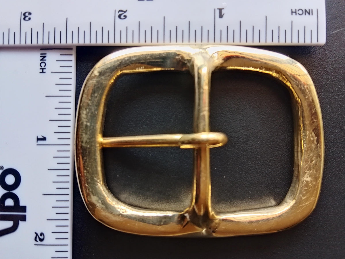 Solid Brass Center Bar Under Frame Buckle