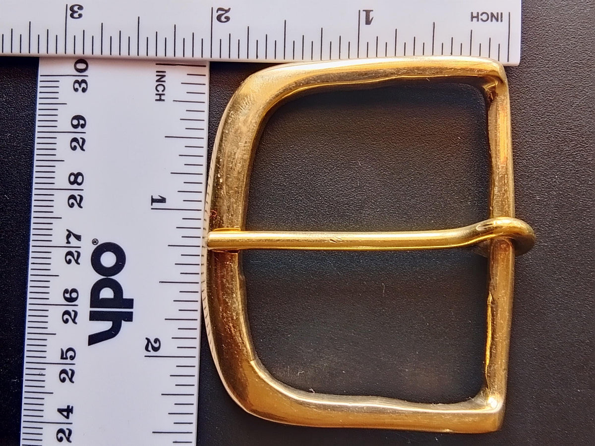 Solid Brass Round Frame Belt Buckle
