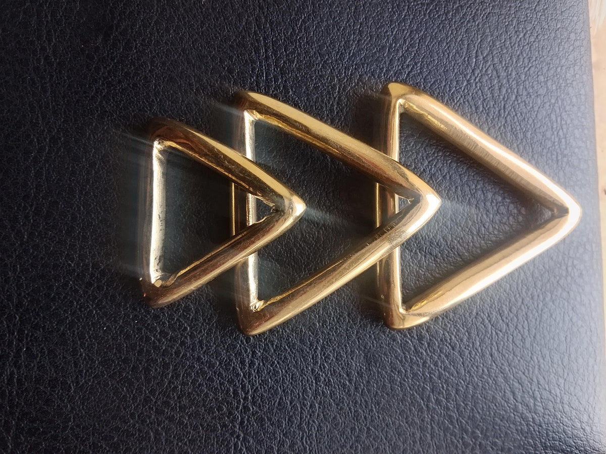 Solid Brass Triangle Ring
