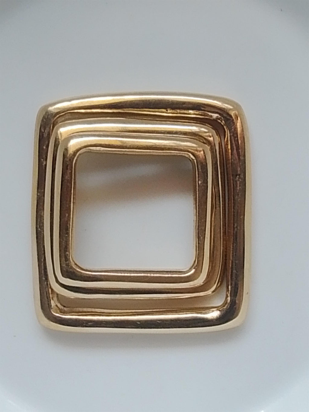 Solid Brass Square Ring