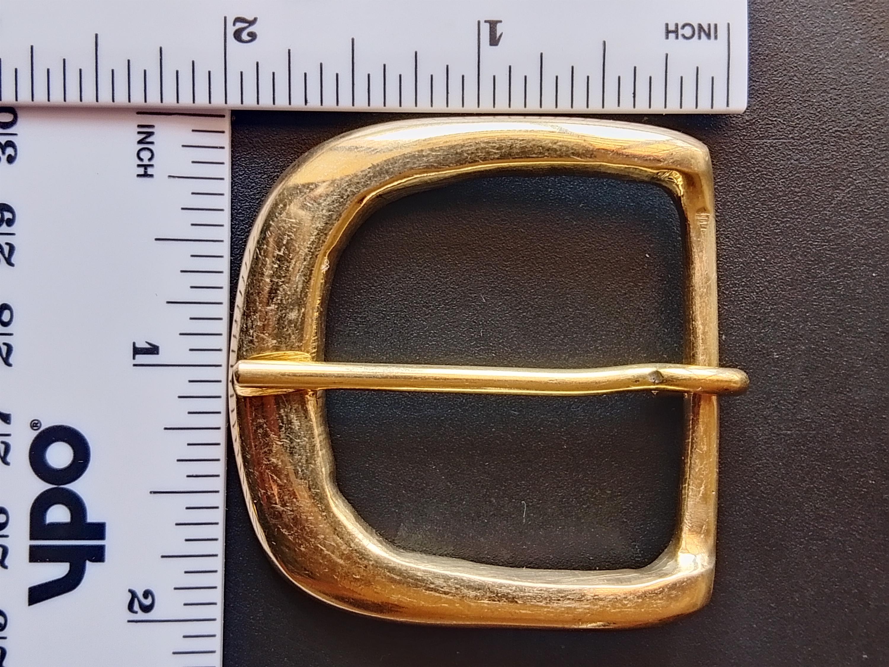 Solid Brass Round Frame Belt Buckle