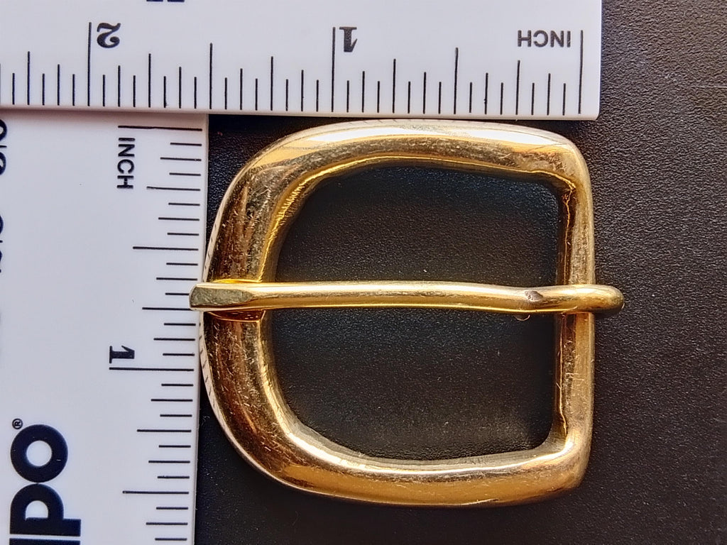 Solid Brass Round Frame Belt Buckle