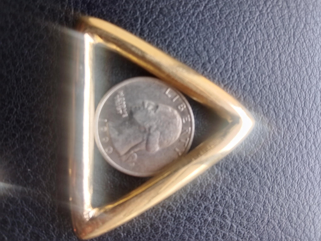Solid Brass Triangle Ring