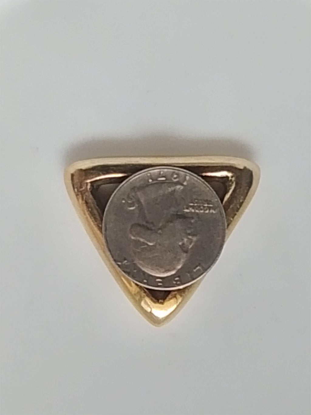 Solid Brass Triangle Ring