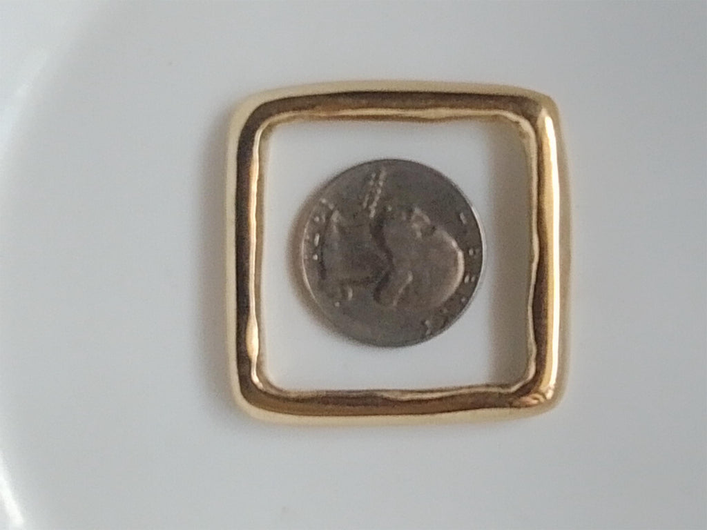 Solid Brass Square Ring