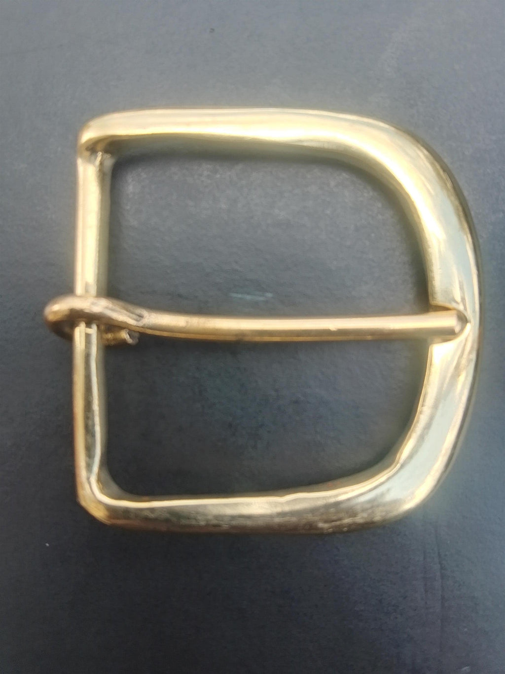 Solid Brass Round Frame Belt Buckle
