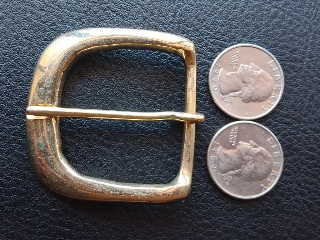 Solid Brass Round Frame Belt Buckle