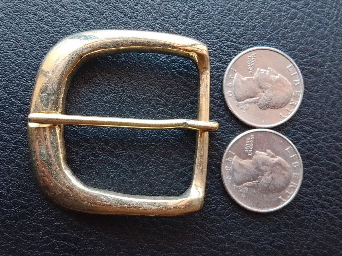 Solid Brass Round Frame Belt Buckle
