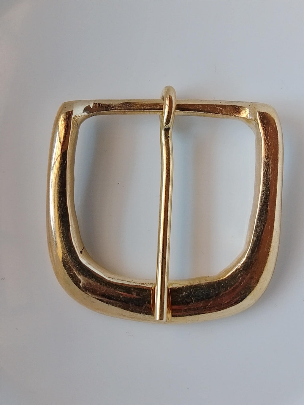 Solid Brass Round Frame Belt Buckle
