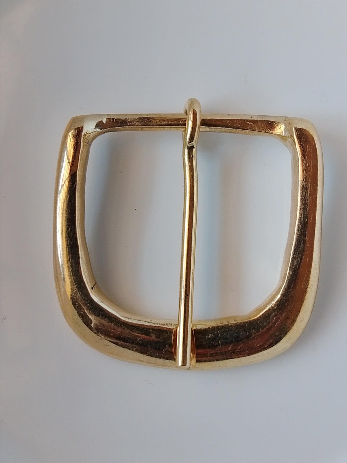 Solid Brass Round Frame Belt Buckle