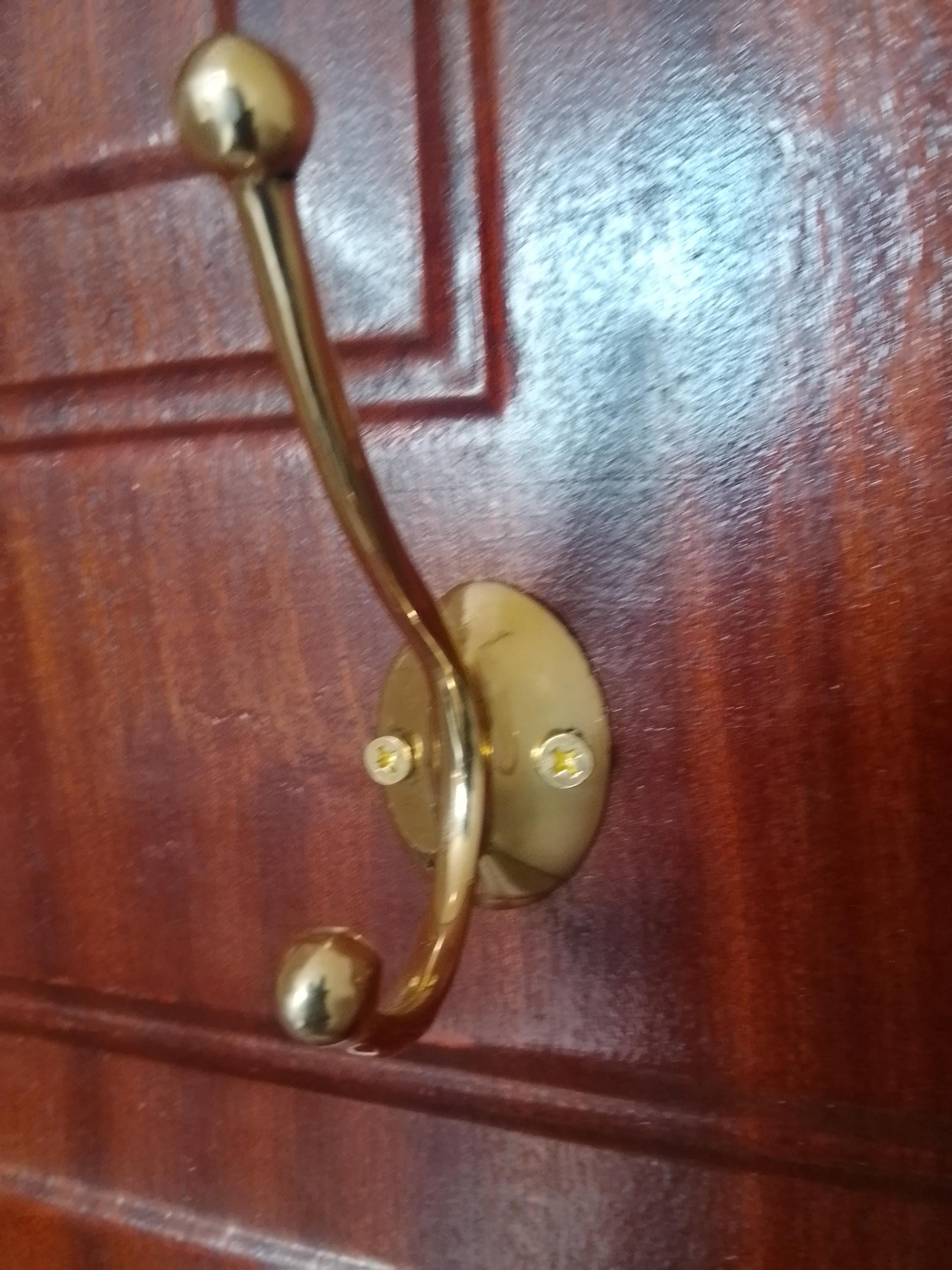 Solid Brass Double Coat Hook