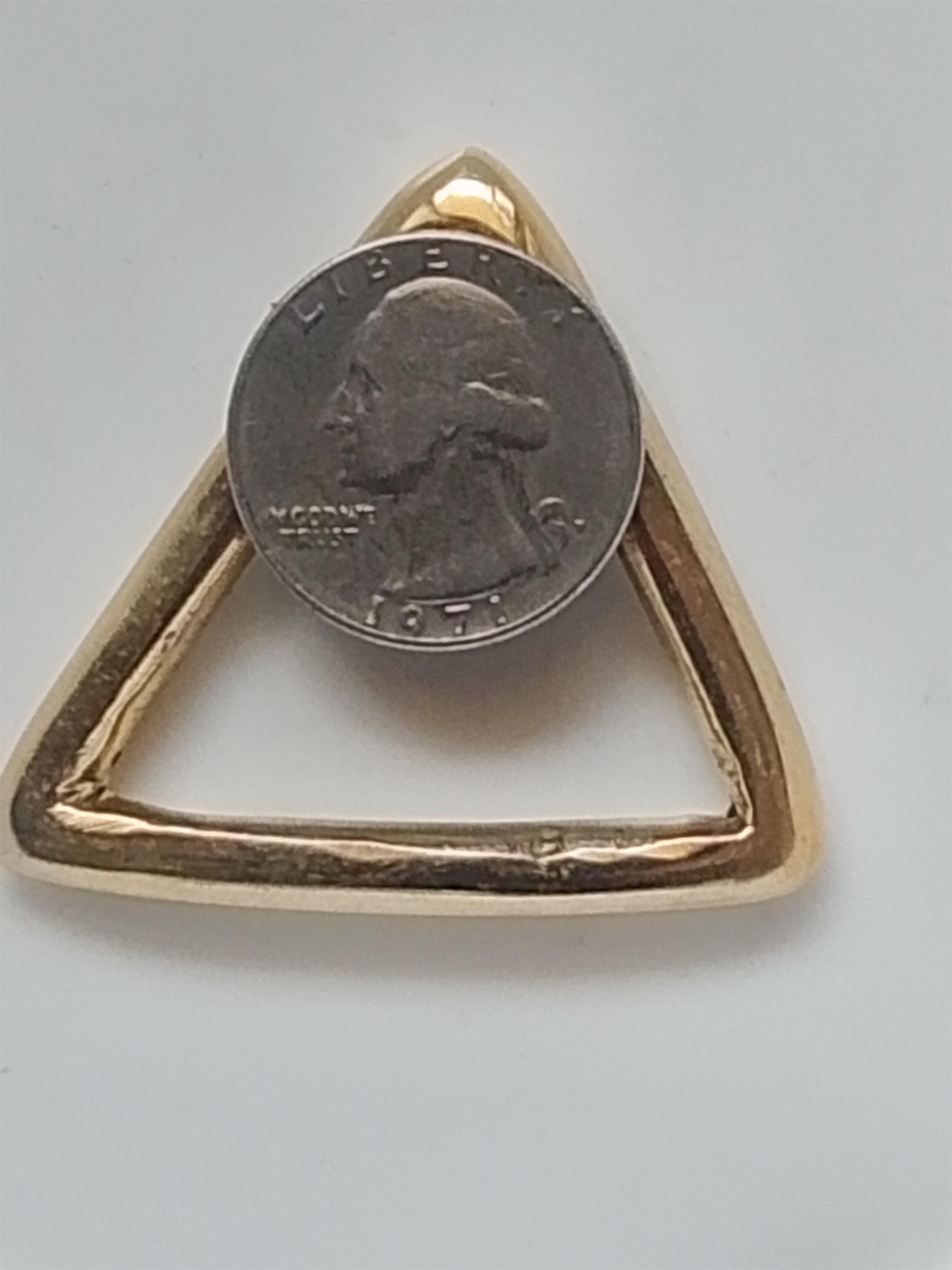 Solid Brass Triangle Ring